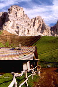 Die Fritzh&uuml;tte mit Langkofel